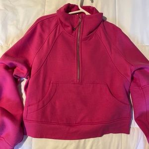 Lululemon Sonic Pink Cropped Funnel Neck Scuba